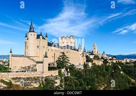 Alcazar de Ségovie, Espagne - l'Alcazar de Ségovie est une fortification en pierre, situé dans la vieille ville de Ségovie, Espagne. Banque D'Images