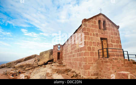 Chapelle Orthodoxe grecque sur le mont Sinaï / Moïse montagne à 2285m en Egypte Banque D'Images