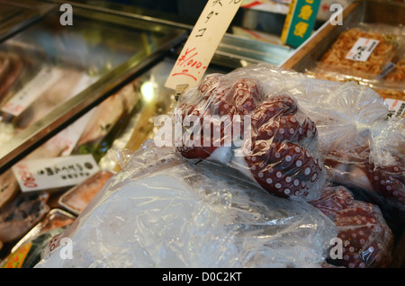 Marché Tsukiji Jogai, connu sous le nom de Tokyo, Shijo Banque D'Images