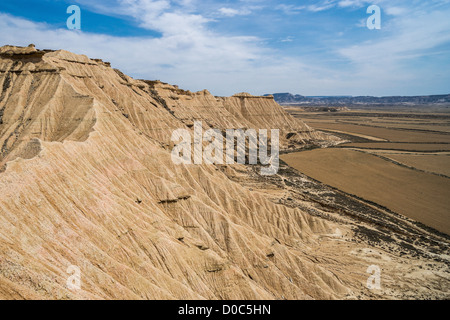 Le parc naturel de Bardenas Reales Navarra, Espagne Banque D'Images