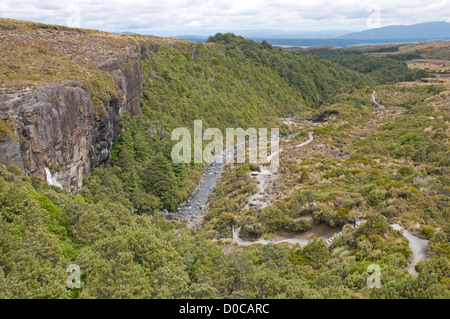 Près de Taranaki Falls dans le Parc National de Tongariro, Nouvelle-Zélande Banque D'Images