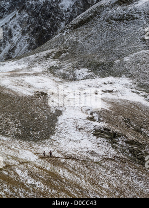 Deux randonneurs dans les Alpes allemandes Banque D'Images