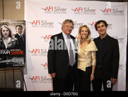 L'ambassadeur Joe Wilson, Valerie Plame-Wilson et Directeur Doug Liman Le Metropolitan Washington Council et l'American Film Banque D'Images