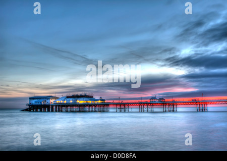 Lever du soleil à la jetée de Cromer, Norfolk, East Anglia Banque D'Images