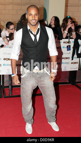 Ricky Whittle MOBO Awards 2010 qui a eu lieu à l'Echo Arena Liverpool, Angleterre - 20.10.10 Banque D'Images