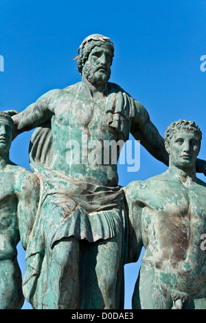 Ancienne statue grecque classique à l'île de Rhodes, Grèce Banque D'Images