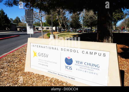 L'École internationale allemande de la Silicon Valley (GISSV), Mountain View CA Banque D'Images