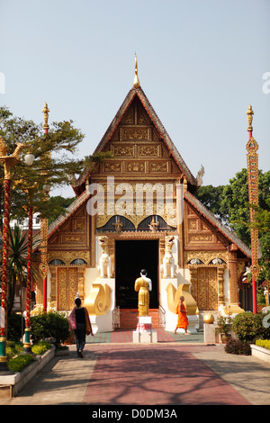 Temple Bouddhique Wat Phra Singha à Chiang Rai, Thaïlande, Asie. Banque D'Images