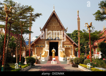 Temple Bouddhique Wat Phra Singha à Chiang Rai, Thaïlande, Asie. Banque D'Images