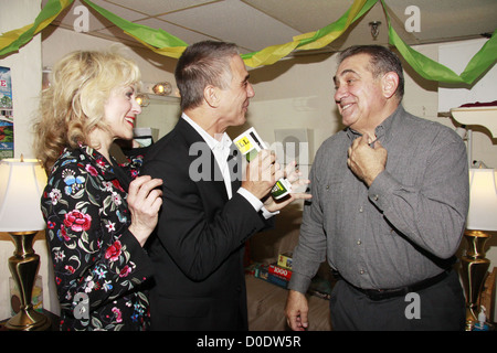 Judith Light, Tony Danza et Dan Lauria Tony Danza retrouve Judith Light dans les coulisses de la production de Broadway Banque D'Images