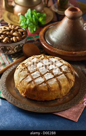 Pastilla Pigeon Pie Maroc Food Banque D'Images