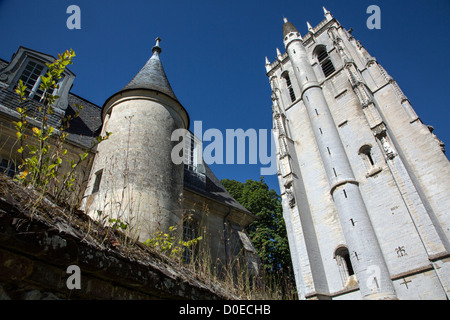 SAINT-NICOLAS TOWER NOTRE-DAME DE L'ABBAYE DU BEC Le BEC-HELLOUIN EURE (27) FRANCE Banque D'Images
