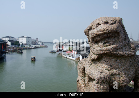 La Chine, périphérie de Shanghai. ancien village de zhujiajiao (aka pearl flux). Banque D'Images