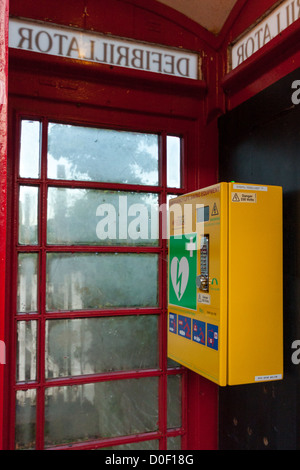 Défibrillateur en Vieux fort William, téléphone à Essex Banque D'Images