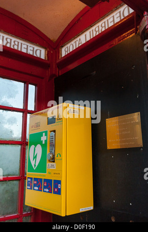 Défibrillateur en Vieux fort William, téléphone à Essex Banque D'Images