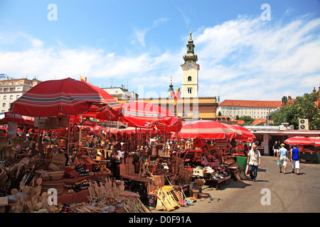 Marché Dolac , Zagreb Croatie Banque D'Images