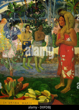 Paul Gauguin Ia Orana Maria (Je vous salue Marie Je Vous Salue Marie - 1891 Banque D'Images