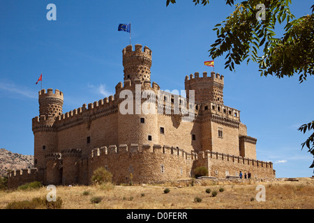 Château de la Mendoza en Manzanares el Real Madrid Espagne Castillo de los Mendoza en Manzanares el Real Madrid España Banque D'Images