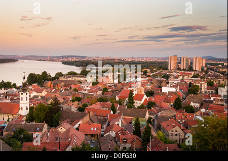 Zemun et Belgrade panorama , Serbie Banque D'Images