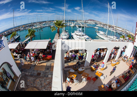 Marché de rue Marina Rubicon sur l'île de Lanzarote Banque D'Images