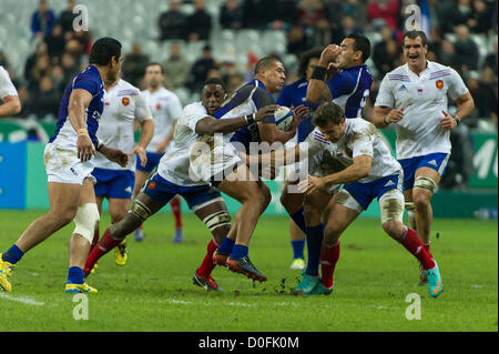 2012-11-24. Saint Denis (France). Rugby test match France (22) contre les Samoa (14). Paul Perez (Samoa). Photo Frédéric Augendre Banque D'Images