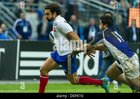 2012-11-24. Saint Denis (France). Rugby test match France (22) contre les Samoa (14).Yoann Huget (France). Photo Frédéric Augendre Banque D'Images