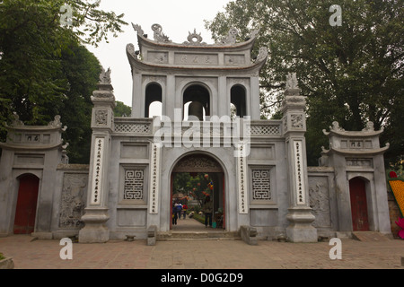 Temple de la littérature à Hanoi, Vietnam. Banque D'Images