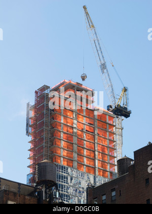 Construction en hauteur dans la ville de New York Banque D'Images