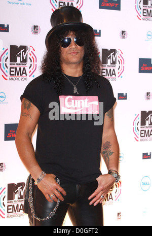 Slash MTV Europe Music Awards au prix MagicaPress La Caja Madrid Espagne Banque D'Images