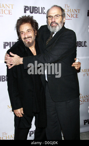 Al Pacino et Daniel Sullivan Opening Night after party fête de la production de Broadway Théâtre Public 'le marchand Banque D'Images