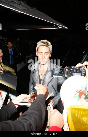 En dehors des célébrités Jared Leto Bar Marmont après avoir assisté à l'AVL Après partie. Los Angeles, Californie - 13.09.10 Banque D'Images