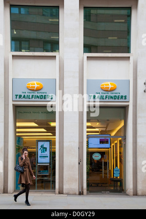 Shop, avant, les agents de voyages, Trailfinders Cheapside, Londres, UK Banque D'Images