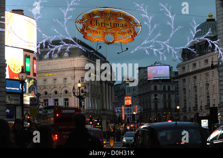 Piccadilly Circus à l'époque de Noël. 2012 Banque D'Images