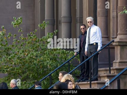 Gary Sinise sur l'ensemble de "CSI : NY" à Manhattan, New York City, USA - 22.09.10 Banque D'Images