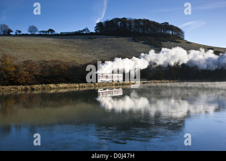 Railmotor sur l'embranchement de Looe Banque D'Images