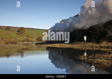 Railmotor sur l'embranchement de Looe Banque D'Images