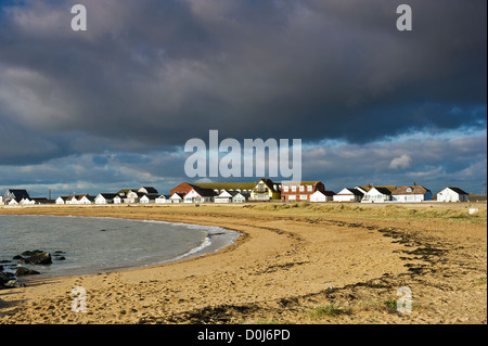 Le littoral à Jaywick dans l'Essex. Banque D'Images