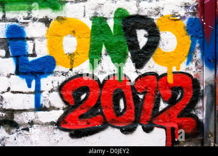 Londres 2012 colorés des graffitis. Banque D'Images