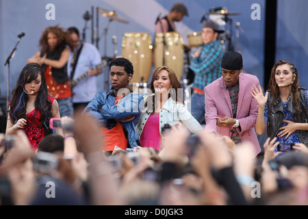 Demi Lovato ABC de la 'bonne' présente l'Amérique Morming 'DDisney Camp Rock 2 - The Final Jam' avec les Jonas Brothers et Demi Lovato Banque D'Images
