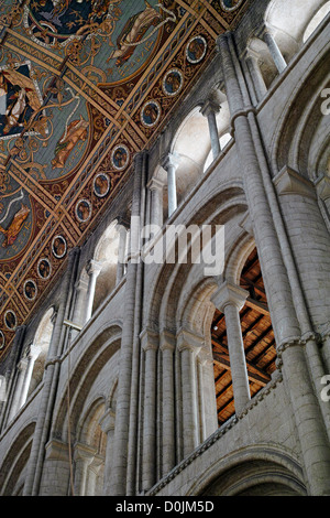 Le plafond peint fine de cathédrale d'Ely. Banque D'Images