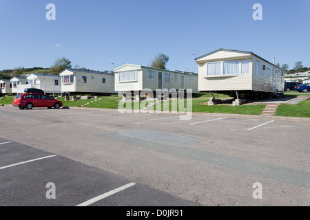 Sandy Bay, UK : Maison de vacances caravanes près de Sandy Bay dans le sud-ouest Banque D'Images