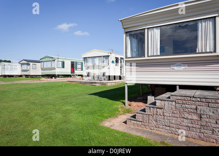 Sandy Bay, UK : Maison de vacances caravanes près de Sandy Bay dans le sud-ouest Banque D'Images