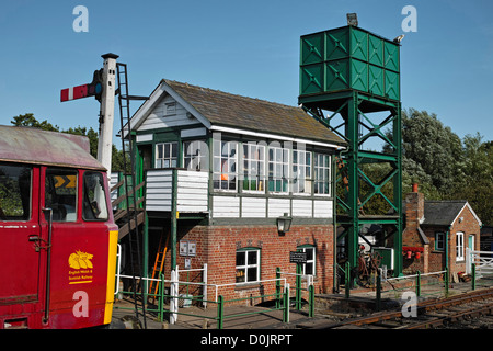 Un signal fort sur la Colne Valley et Halstead de fer. Banque D'Images