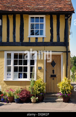 Une maison à pans de bois dans la région de Saffron Walden. Banque D'Images