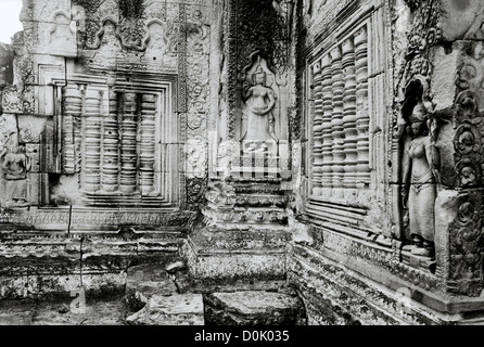 Dans la jungle est le Temple de Preah Kahn aux Temples d'Angkor à Siem Reap au Cambodge en Asie du sud-est. Histoire du billet Banque D'Images