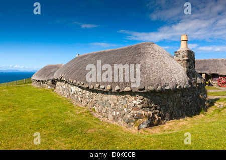 Maisons à la croft chaume Skye Highland Musée de la vie. Banque D'Images