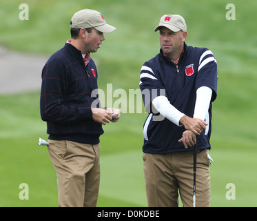 Stewart Cink la Ryder Cup 2010 qui a eu lieu au Celtic Mar - Jour de pratique Newport, Pays de Galles - 30.09.10 Banque D'Images