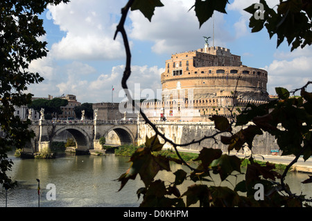 Castel Sant'Angelo (Mausolée d'Hadrien) - Rome, Italie Banque D'Images