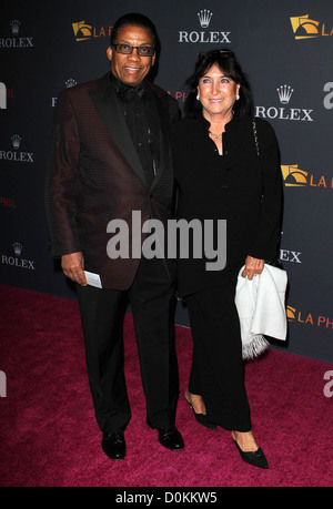 Herbie Hancock et son épouse Los Angeles Philharmonic Soirée d'ouverture Saison 2010/2011 gala tenu à Walt Disney Concert Hall Los Banque D'Images