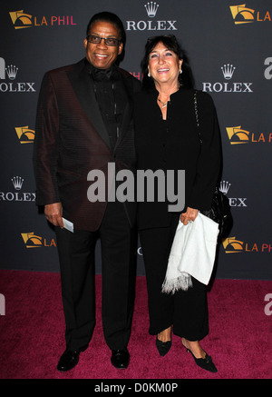 Herbie Hancock et son épouse Los Angeles Philharmonic Soirée d'ouverture Saison 2010/2011 gala tenu à Walt Disney Concert Hall Los Banque D'Images